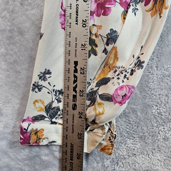 NWT Torrid peasant blouse women 14 Floral Peplum Peasant Career Office boho - Picture 9 of 12